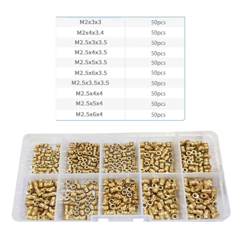 Essential Fasteners Threaded Nut Brass Insert Nut 1 Box Nut for DIY Projects