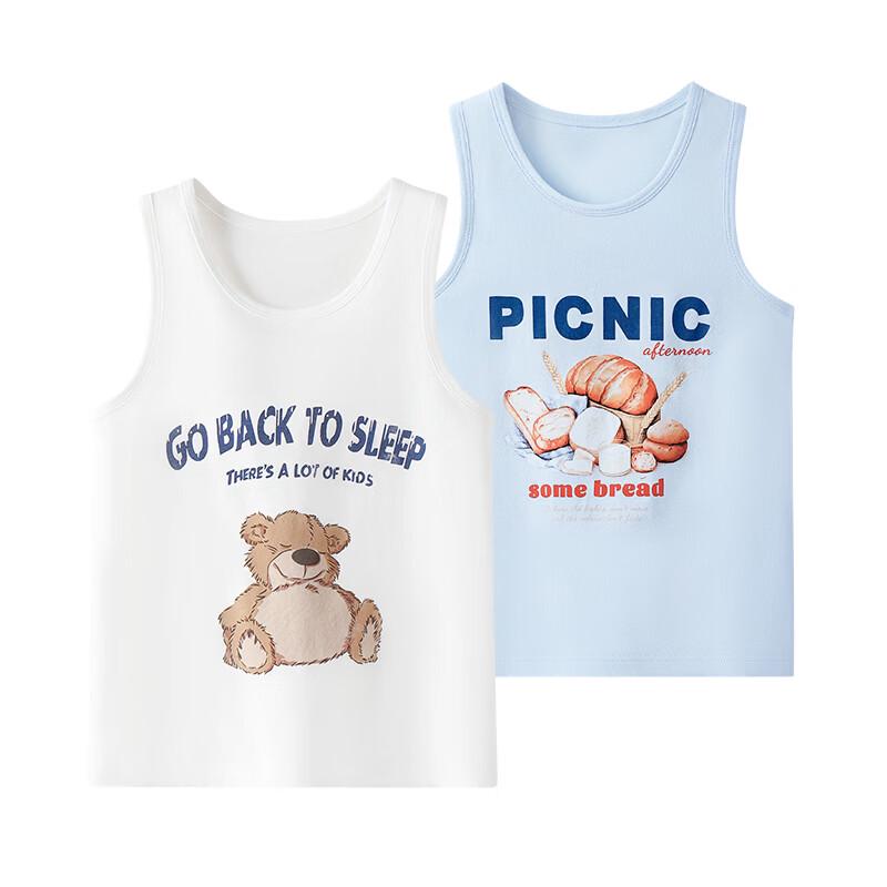Yingbolun Boys' Pure Cotton Summer Undershirt Vest