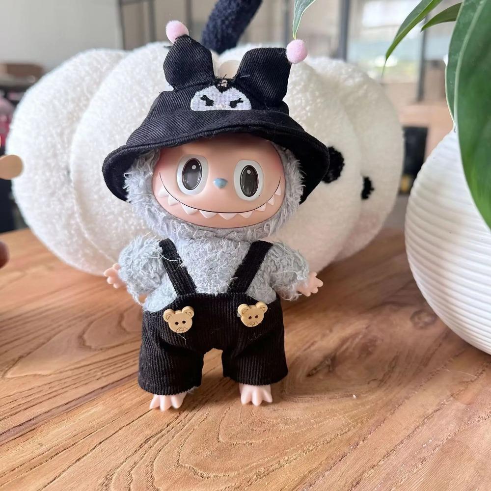 Cute Mini Plush Doll'S Bib Pants 17cm Labubu I II Idol Dolls Sitting Party Clothing Outfit Accessories For Korea Kpop Exo