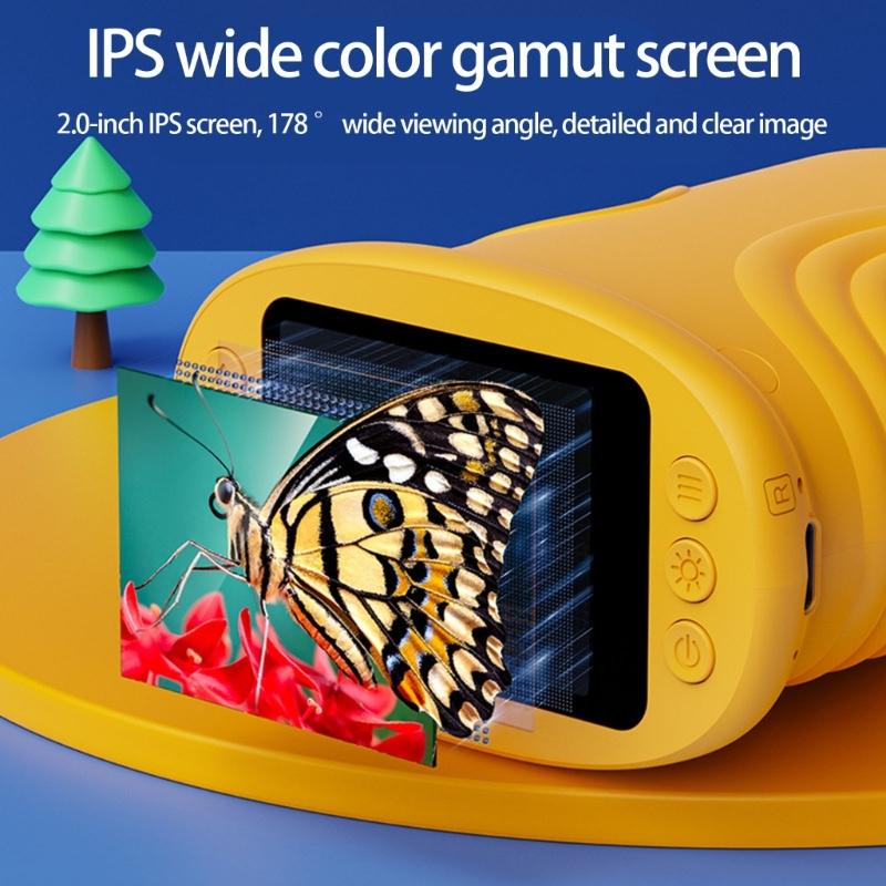Microscopio Digitale da 2 Pollici per Bambini Lente d'Ingrandimento Portatile Fotocamera con Ingrandimento 1000X e Sistema di Illuminazione LED Integrato