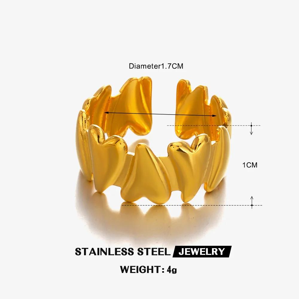 

LATS Stainless Steel Love Rings for Women Valentine s Day Wear Holiday Gift Heart Shaped Open Ring Fashion Zircon Wholesale