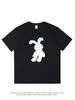 2026 Summer WoUnisexs Big Rabbit Printed TShirt Cotton Creative Oversize ShortSleeve Base Couple Top