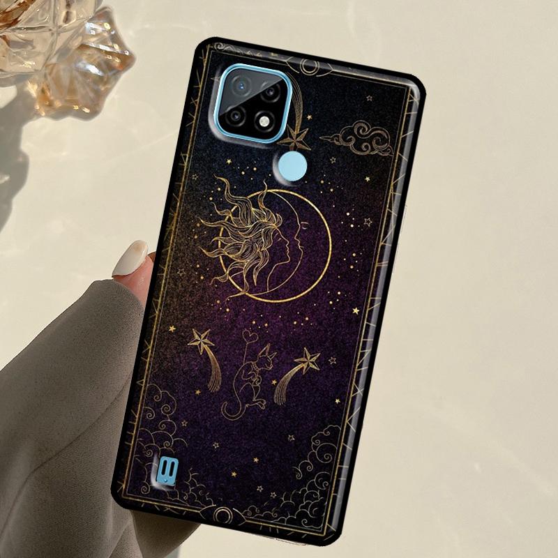 Crescent Moon Sun For Realme 13 11 10 12 14 Pro Plus GT 5 6 6T GT7 Pro C67 C61 C53 C51 C21Y C25S C75 C55 Case