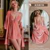 Xianyi Autumn and Winter Pajamas Women's Sexy Lace Deep V Comfortable Suspender Pajamas Open Back Temptation Loungewear Can Be Worn Outside 489