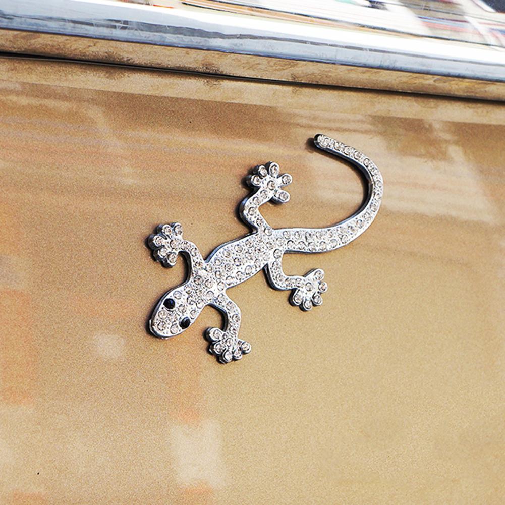 3D Rhinestone Diamond Lizard Gecko Car Sticker Decoration Badge Emblem Car-Styling Crystal Creative Auto Sticker Car Accessories