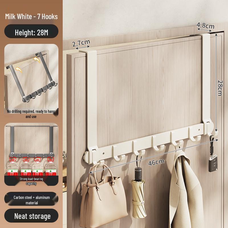 Silent Adhesive Wall-Mounted Clothes Hanger Hook for Bedroom Doors
