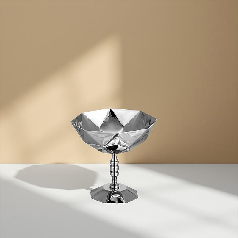 1PC Dessert Cup Minimalist Stainless Steel Dormitory Pudding Cup Heat-proof High Footed Bowl Practical Snack Bowl Convenient