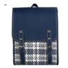Vintage Plaid Flip Cover Backpack For Women 2023 New Trendy Simple Student Bookbag Travel Laptop Bag