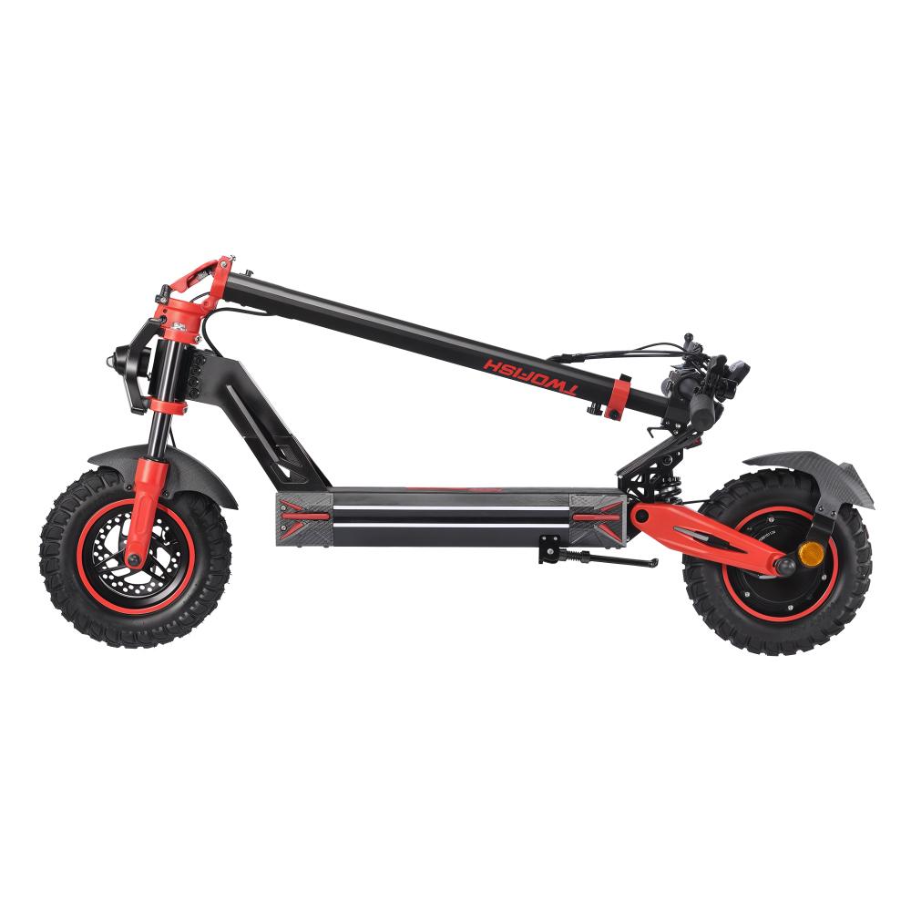 TWOFISH V4Max Offroad Elektro-Scooter 55 km/h Höchstgeschwindigkeit 75KM Maximale Reichweite 800W Motor 52V23AH Batterie 11 Zoll Reifen E-Scooter