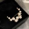 Elegant Pearl Crescent Brooch for Women - Sophisticated Corsage and High-End Clothing Pin