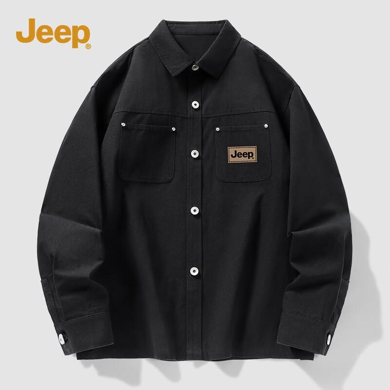 JEEP Men s Pure Cotton Casual Loose Workwear Jacket L