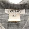 Celine Französisches Seidengemisch Karomuster Kurzarmhemd 42 grau Damen Gebraucht