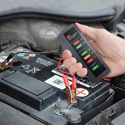 Batterietester Automobil Motorrad Batterie Autobatterien Tester ABS Rot Gelb Grün Display 12V Batteriestand Flüssigkeitstester