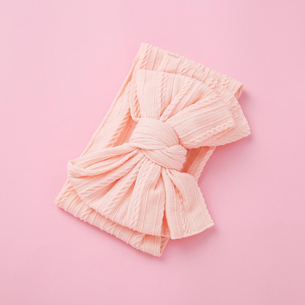 Solid Color Bowknot Baby Headband Sweet Headwear Kids Girls Boutique Elastic Protect Turban Headand Baby Hair Style Accessories