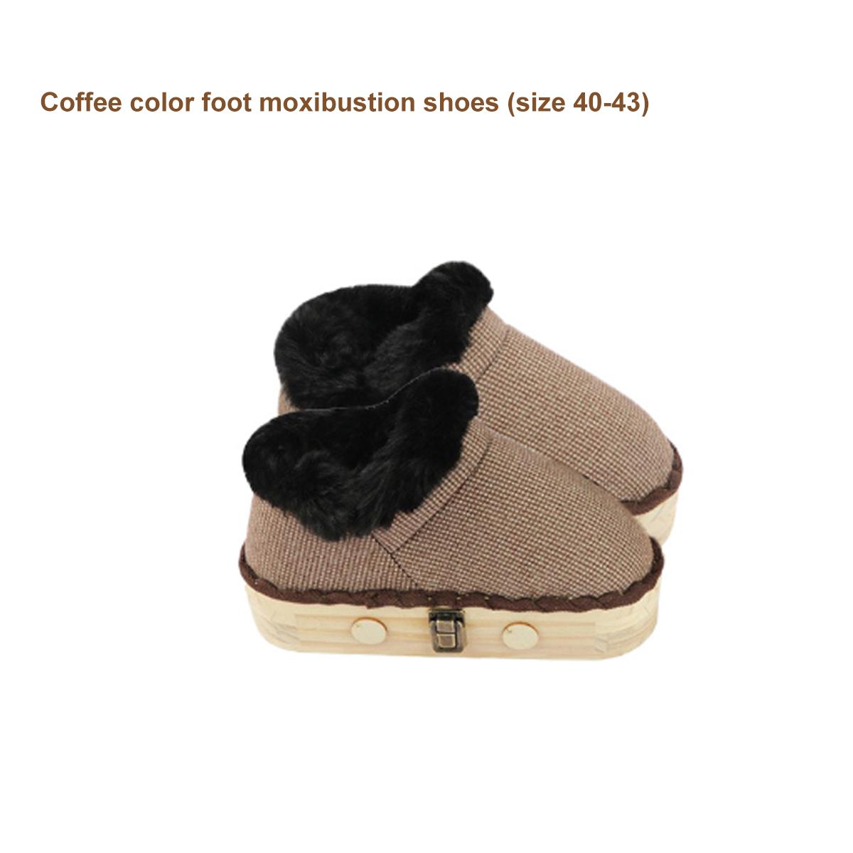 

Traditional Moxa Foot Shoes - Wooden Moxibustion Box for Home Use, Natural Relief for Cold Feet & Body Pain,