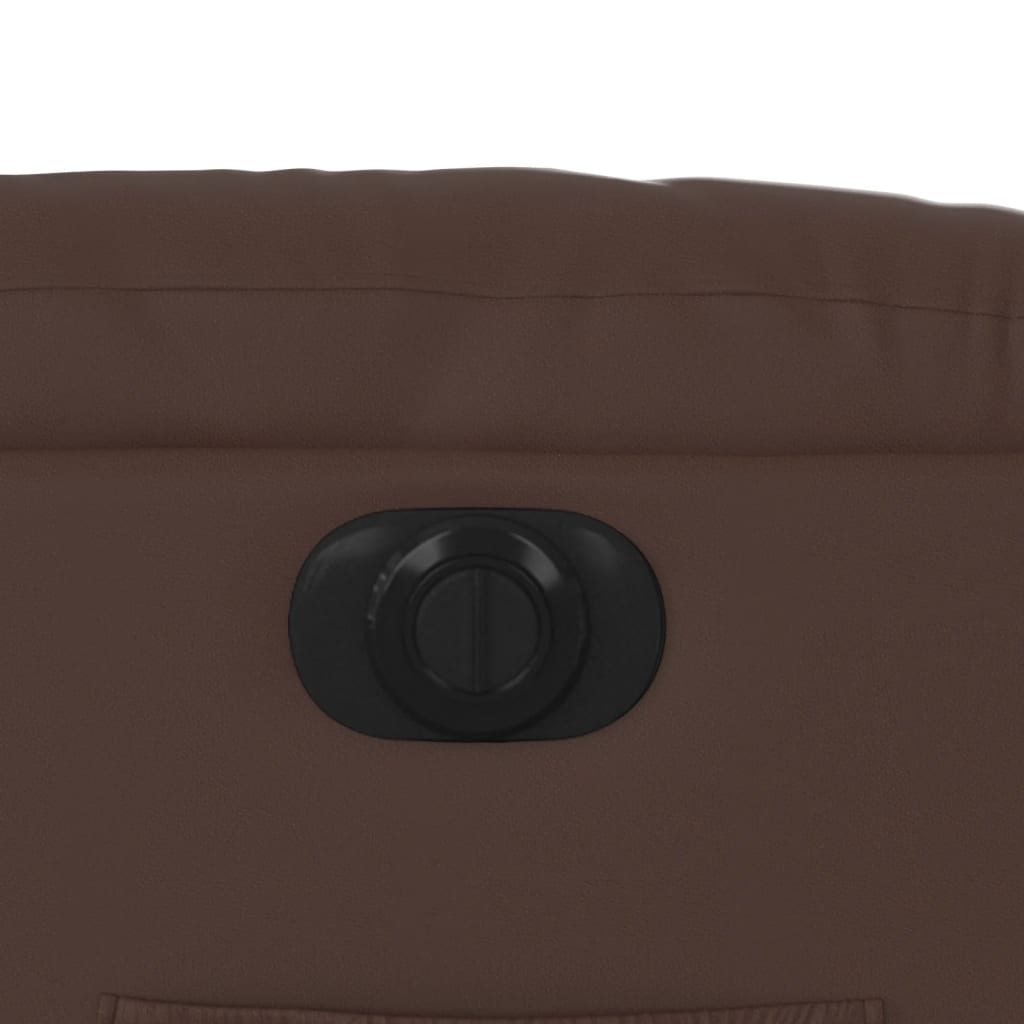 Recliner Chair with Lift Assistance Electric Brown Faux Leather