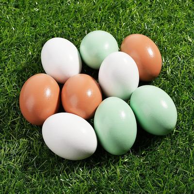 Wood Simulated Eggs, Duck Eggs, Solid Children's Color Paintings, Graffiti, Easter Egg Play Toys