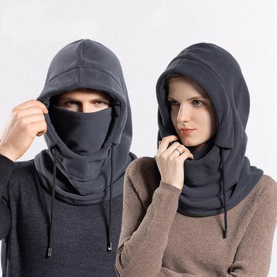 Cagoule polaire haute pour hommes et femmes, casquette coupe-vent de Ski d'hiver, casquette de cyclisme en plein air, bonnet facial en peluche, chapeau chaud en peluche