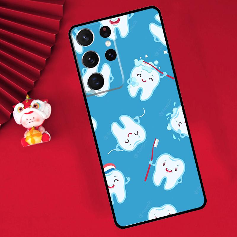 Zabawne Etui Dentystyczne do Samsung Galaxy S25 S26 Ultra S22 S23 S24 Ultra S20 S21 Plus S10 S25 FE Pokrowiec Funda