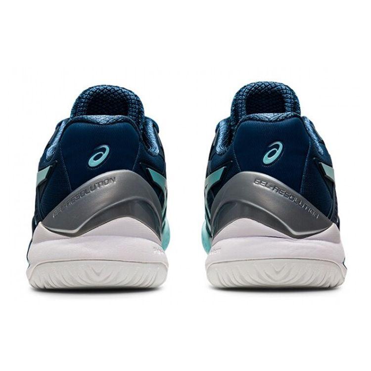 Asics Gel-Resolution 8 Trendy Comfortable Durable Low-Top Tennis Shoes Women Sneaker Ocean-Blue 1042A072-406