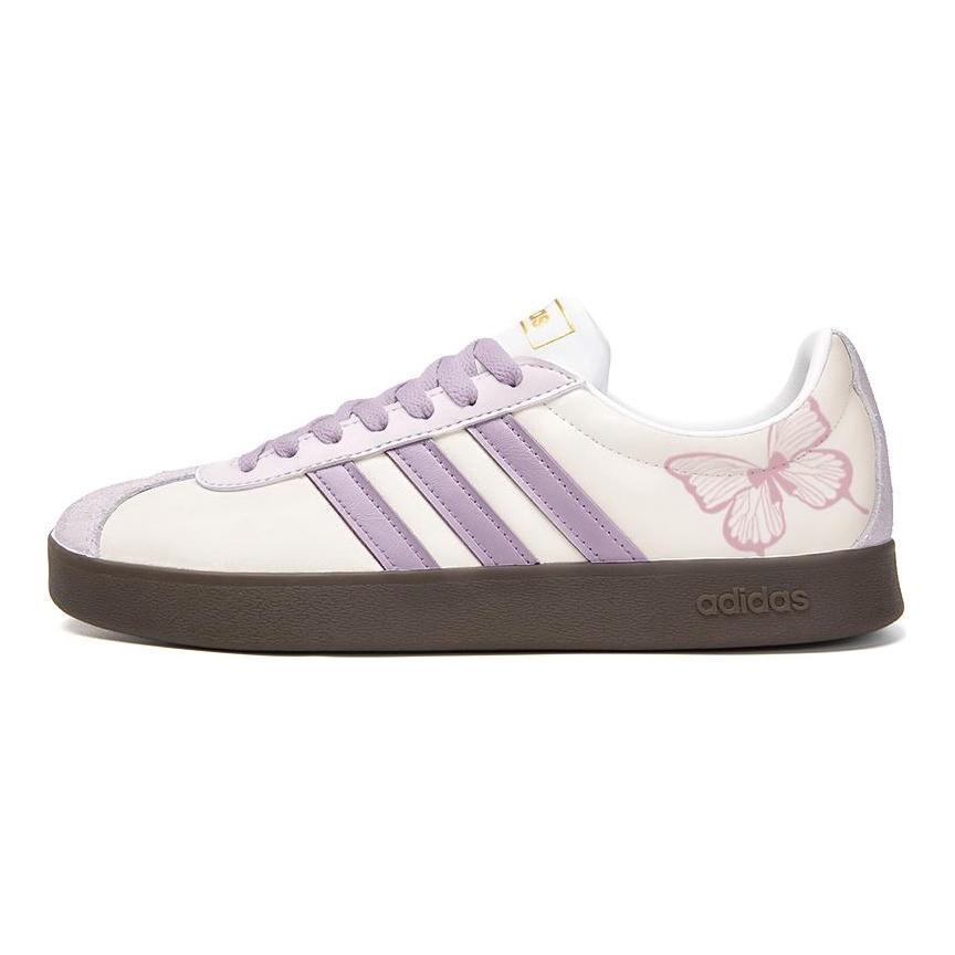 Adidas Neo VL Court 2.0 Flowers Fade Slip Resistant Abrasion Resistant Low top Skateboard Shoes Unisex Purple ID6015(Team354-)