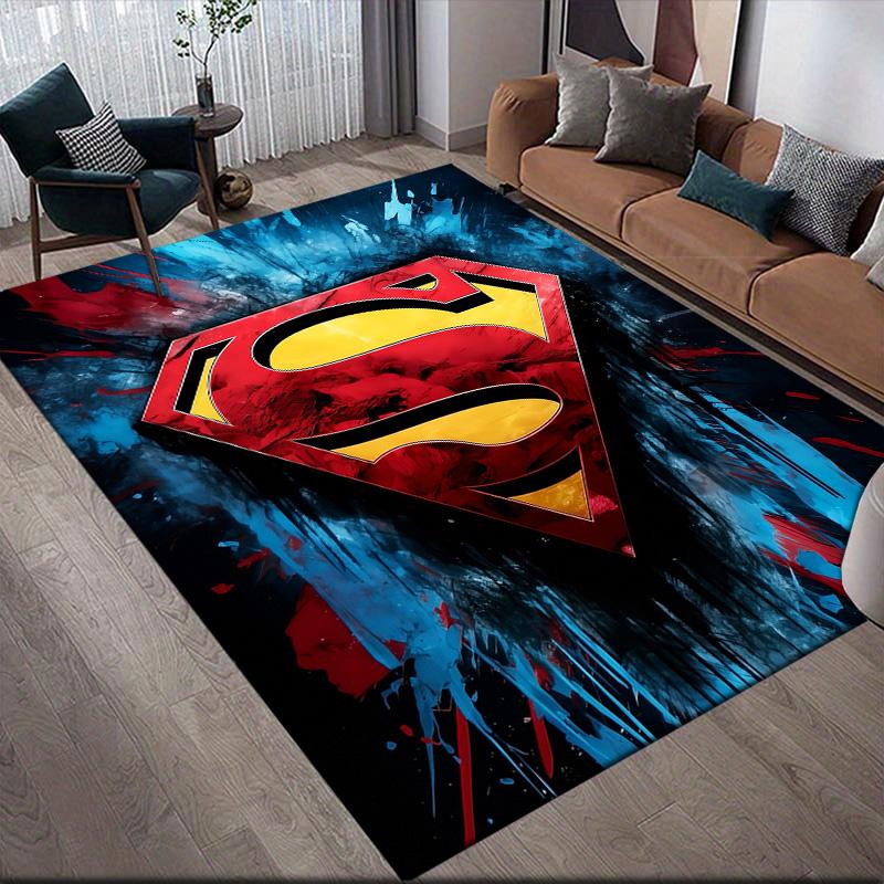 

Superman Logo Anti-Slip Rug, Rectangular Carpet for Home Bedroom & Game Room Decor 60x90cm