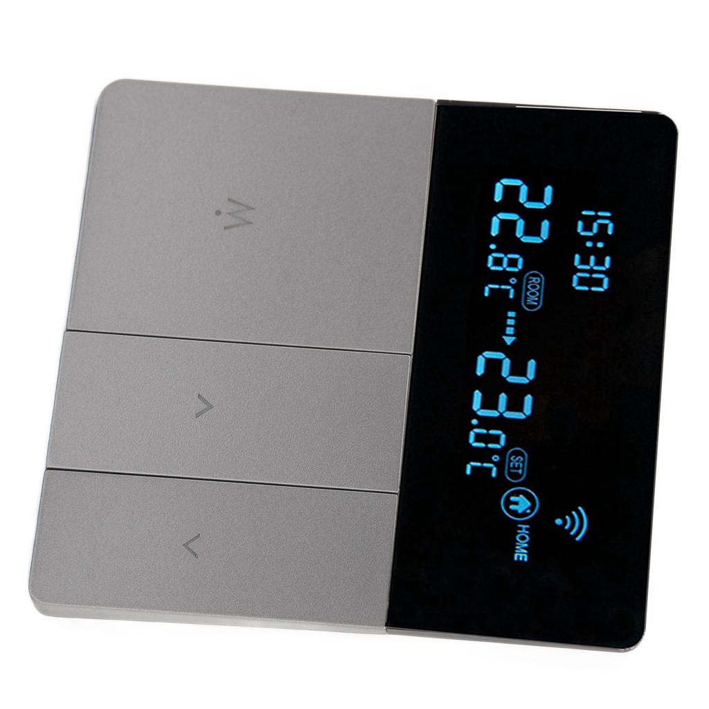 Digital Thermostat Large LCD Display Programmable Grey Thermostat with 3 Meters Sensing Cable