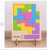 Children's Wooden Educational Tetris Calendar Puzzle Game