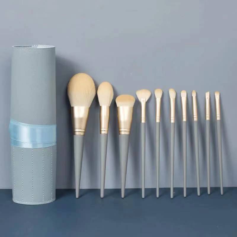 Makeup Brush 10-piece Makeup Soft Hair Flexible Durable Non-sticking Powder Tan Red Brush Foundation Brush Makeup Tools 10-piece Makeup Brush