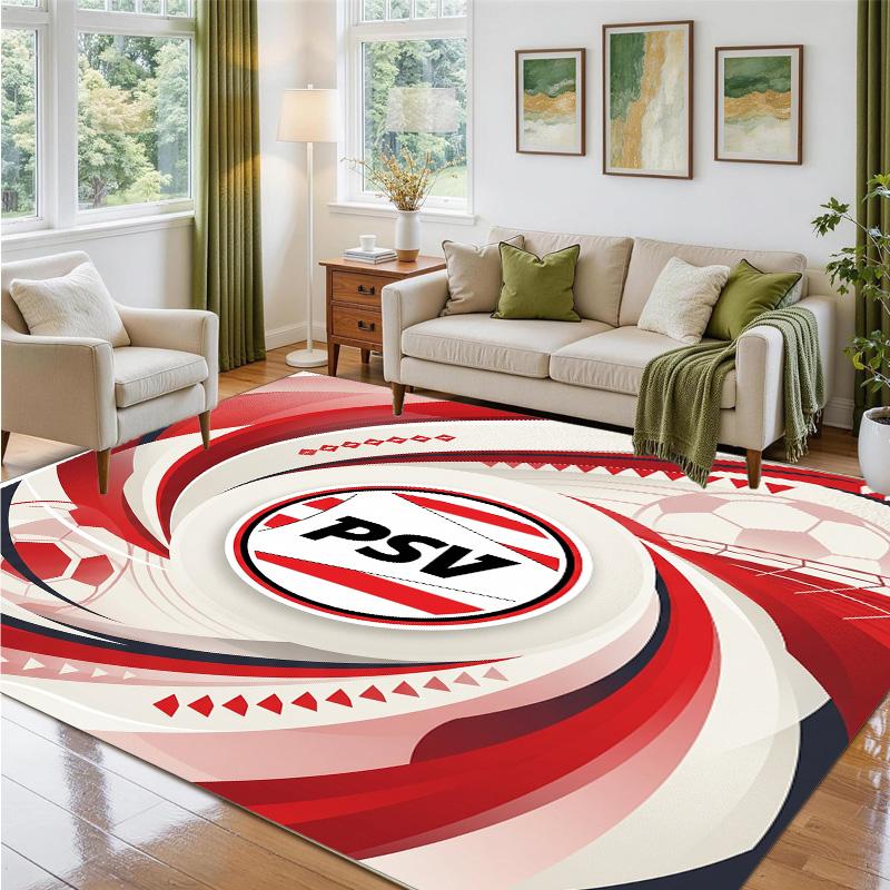 PSV Eindhoven FC Design Crystal Velvet Rug Soft Decorative Mat for Bedroom Entrance