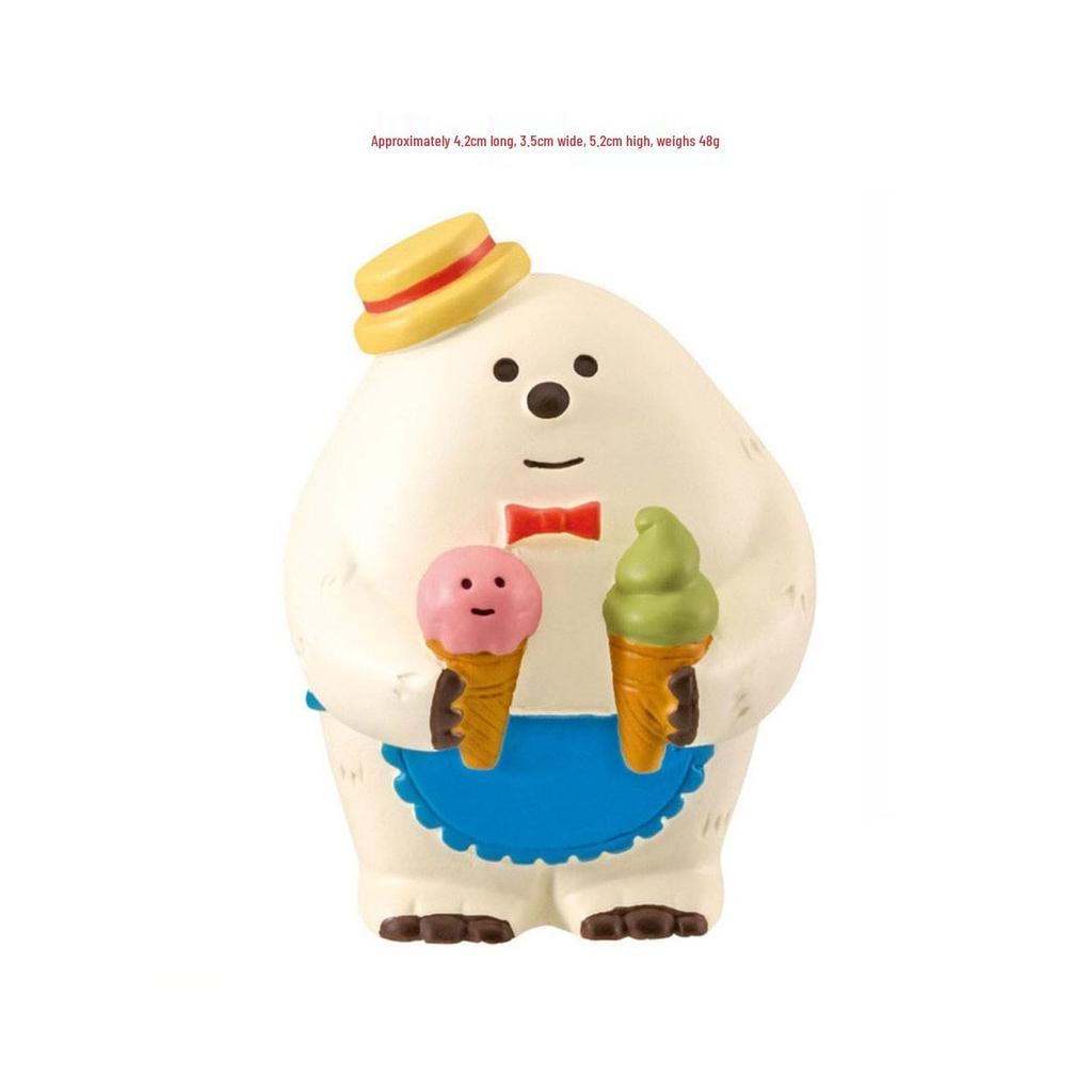 Creative Japanese Cat Ice Cream Resin Desk Ornament