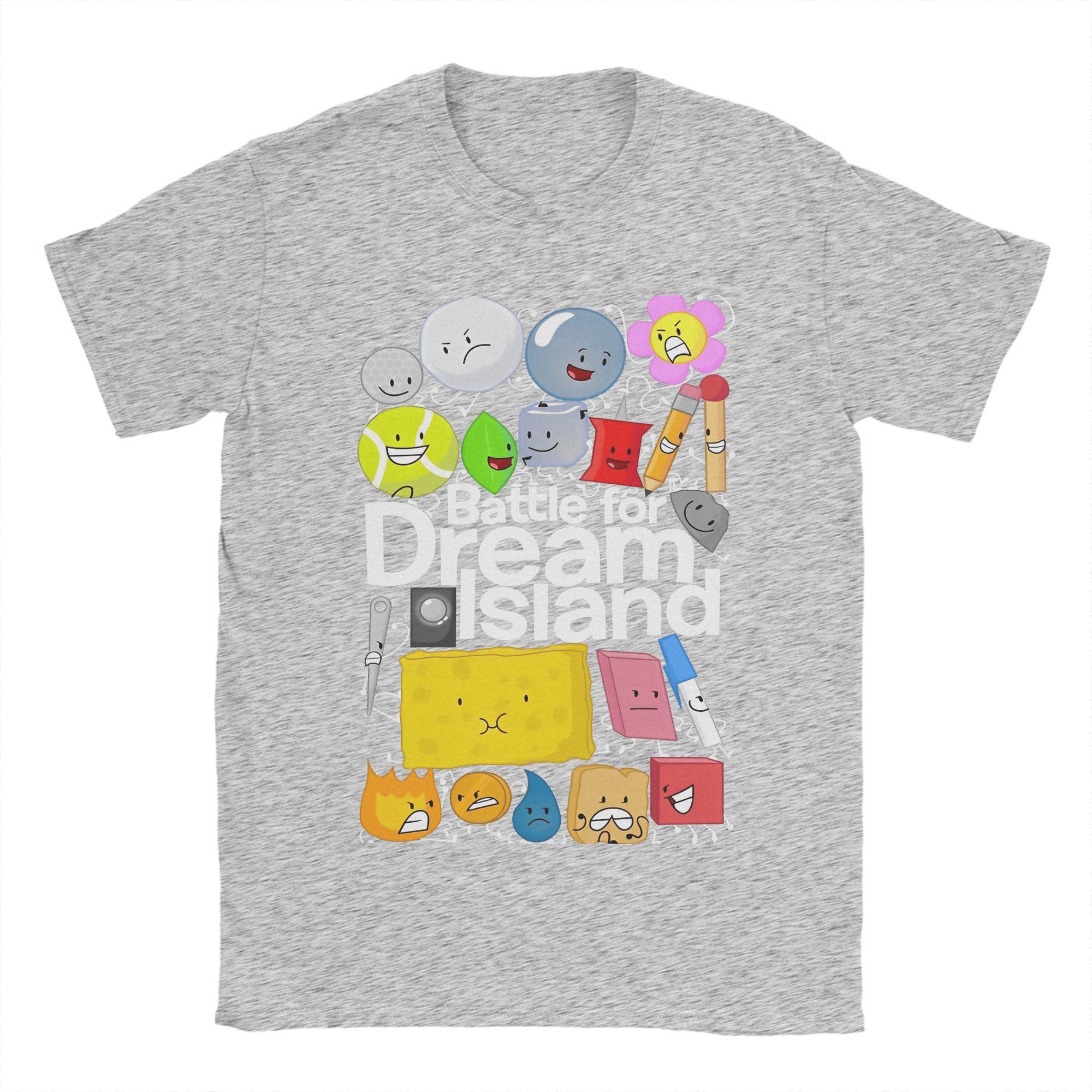 

BFDI Battle for Dream Island Футболка Літня Бавовняна Футболка для Чоловіків Хараджуку Футболка з Кастомним Логотипом Короткий Рукав Y2K Ретро Футболки S