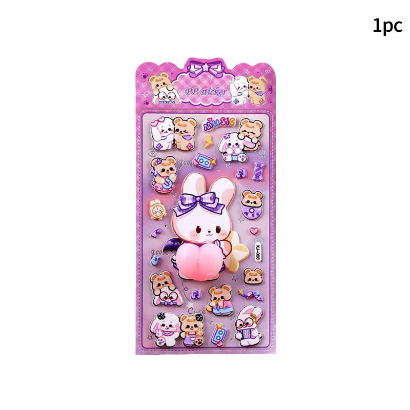 

3D Bubble Stickers PP Butt Decorative Stickers Animals Bear Dog Sticker for DIY Scrapbook Phone Case Party Gift Puffy Stickers as show