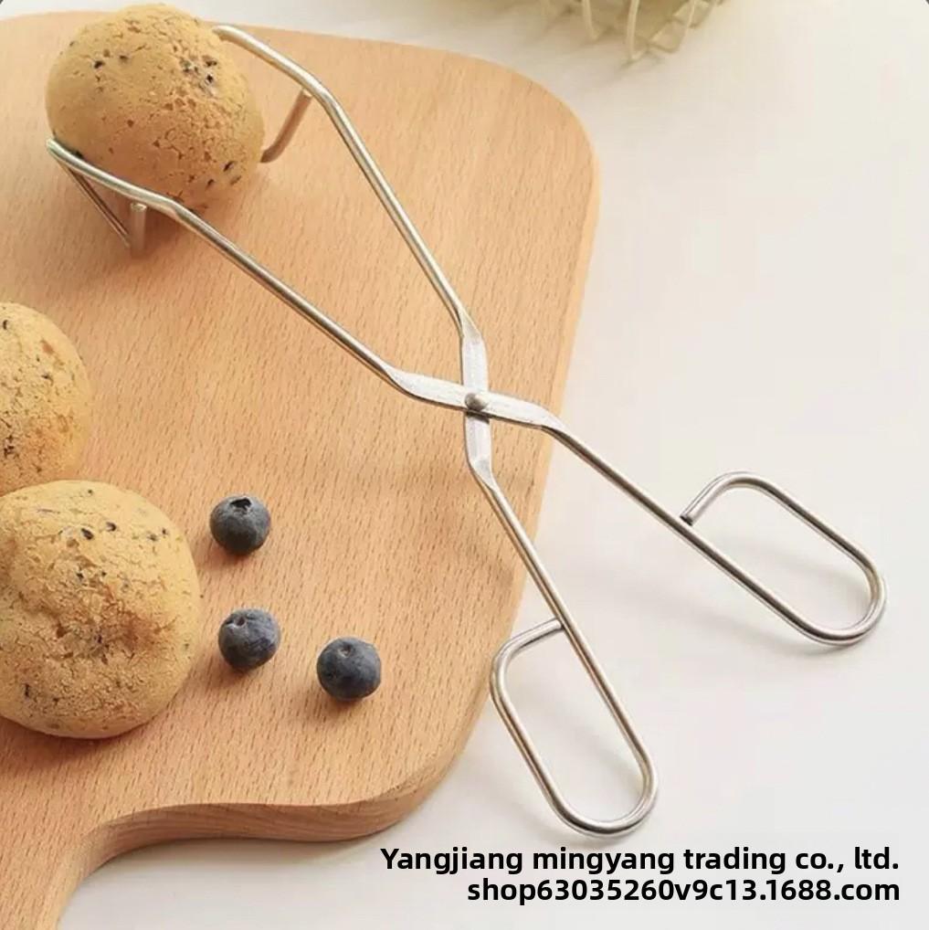 Stainless Steel Food Tongs for Cooking, BBQ Baking Non-Slip, Anti-Scald, Rust-Resistant, Multipurpose Tool---