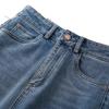 Women's High-Waisted A-Line Denim Midi Skirt with Retro Slit - Spring/Autumn 2026 Collection