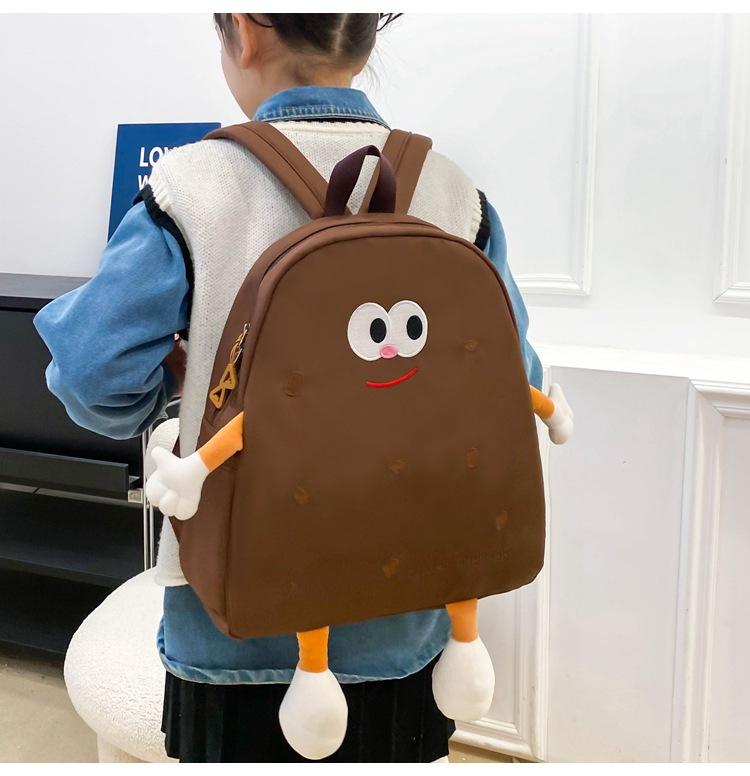 Biscuit Backpack Female Japanese Ins Wind Soft Cute Cartoon Cute Canvas Backpack Girl Student School Bag