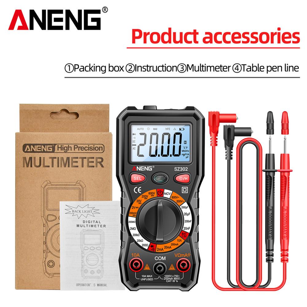 ANENG High Precision Multi-function Digital Multimeter for Electricians SZ302