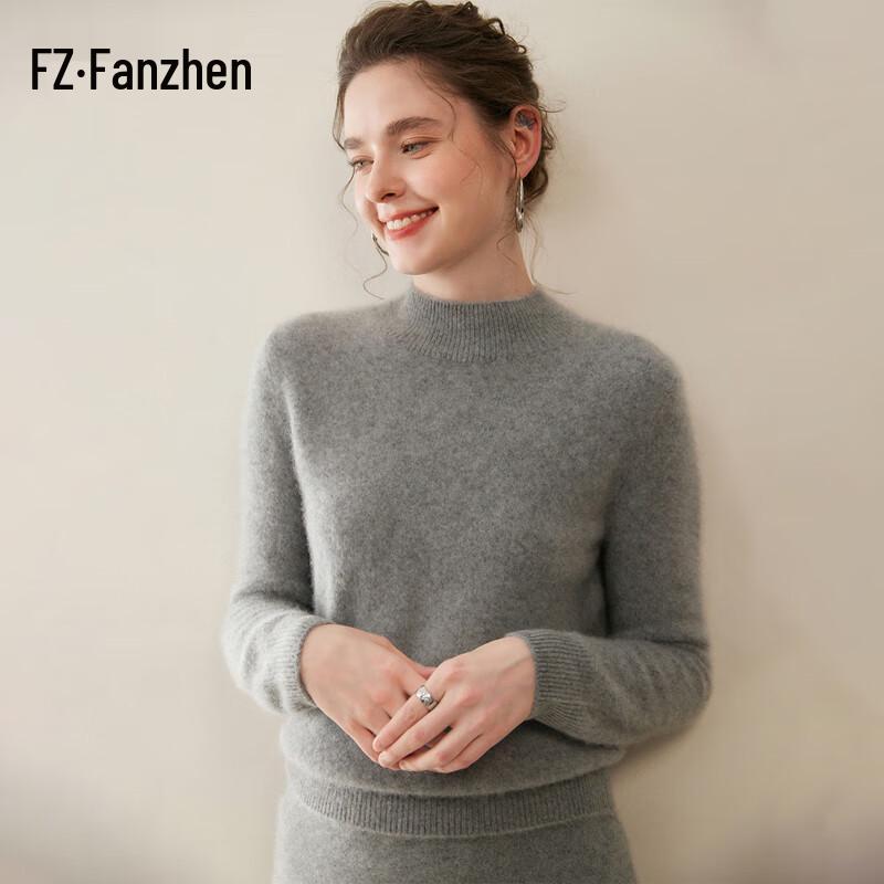 Fanzhen Women s Thickened 100% Cashmere High-Neck Sweater S