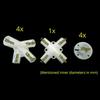9 pezzi/set PVC gomito dritto giunto connettore trasversale 60 90 120 135 gradi connettore a T raccordo per tubi in PVC fai da te tenda raccordi fissi