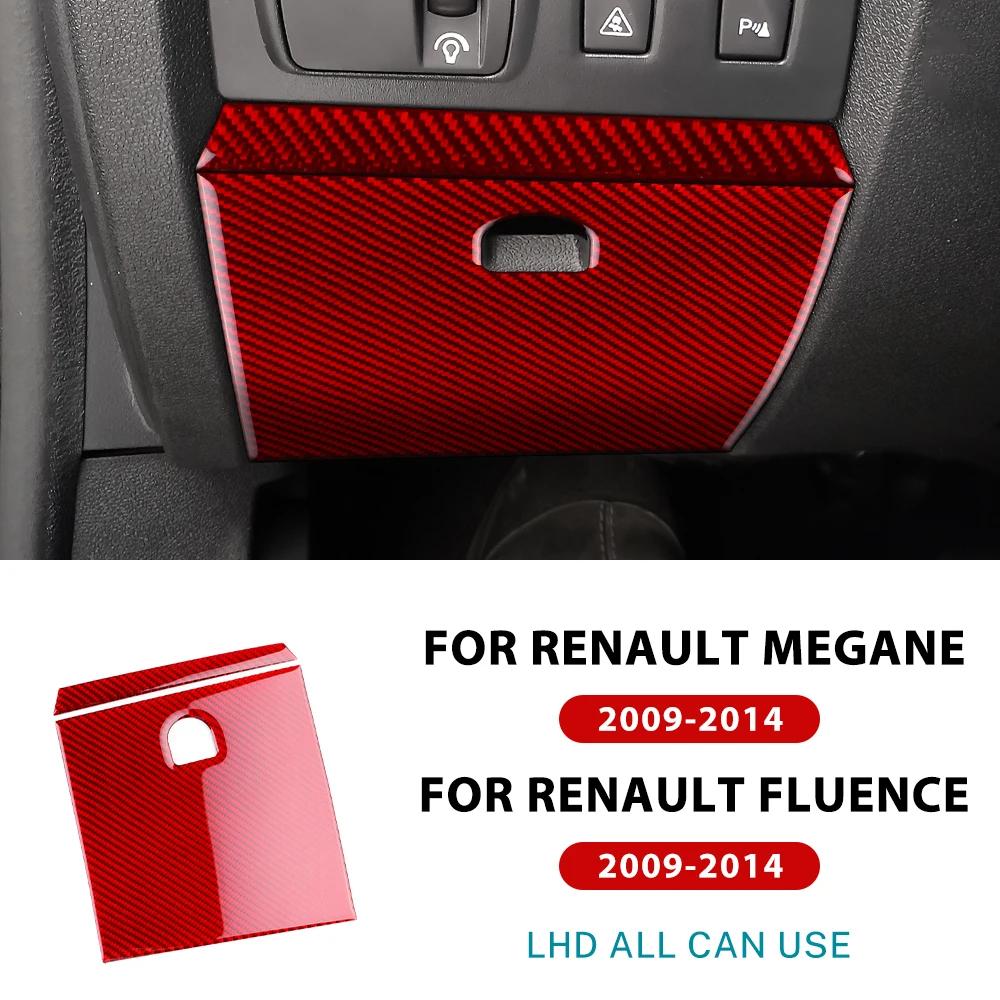 Настоящий Мягкий Углепластик Для Renault Fluence 2009 2010 2011 2012 2013 2014 Renault Megane RS LHD Панель Отделки Бардачка Водителя For LHD Red Carbon