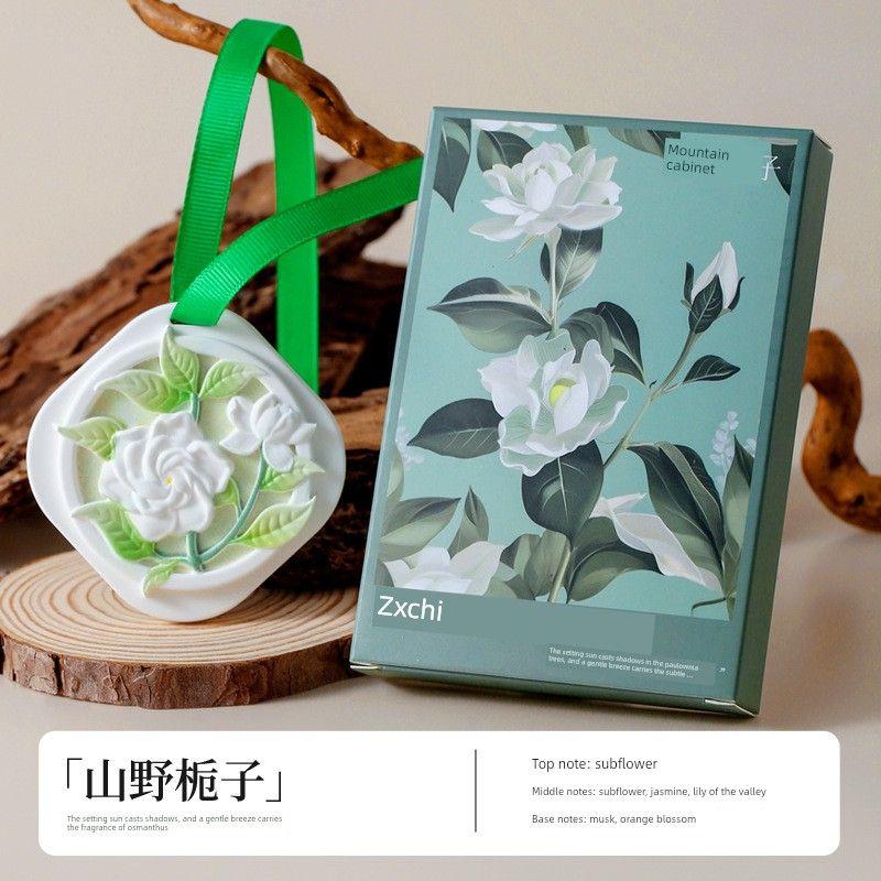 

Zxchi Aromatic Gypsum Fragrance Diffuser Diatomaceous Earth Home Wardrobe Scent Stone Gift Sachet Car Hanging Ornament Mountain Gardenia Plaster 1 Pack