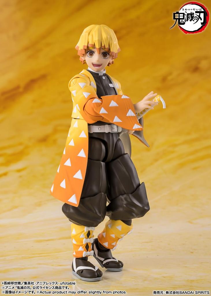 TAMASHII NATIONS Demon Kimetsu no Yaiba Zenitsu Agatsuma 140mm PVC ABS Painted Action Figure S.H.Figuarts Slayer Approx. &
