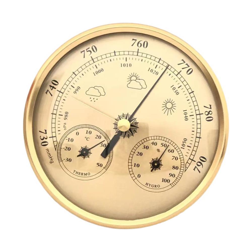 130MM 3-in-1 Multifunction Pointer Thermometer Hygrometer Barometer Weather Station Instruments Weather Forecasting Instruments