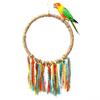 Lovebirds Hanging Grinding Climbing Cotton Rope Bird Toys Parrot Swing Circle Perch Ferrule Toy