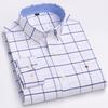 Men's Oxford Long Sleeve Shirt 100% Cotton Wrinkle Resistant & Breathable, Solid Plaid Striped Comfort Casual Button-down Shirts