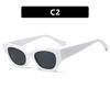  New Cat Eye Women Sunglasses Rice Nail Fashion Jelly White Color Shades UV400 Men Trending Gradient Sun Glasses