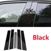 6PCS Black Carbon Window Trim Covers B C Pillar Posts Stickers Car Accessories For Mercedes Benz S Class W140 MK3 1992~1999 1993
