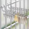Stainless Steel Socks Drying Rack 11/16 Clips Waterproof Clothes Drying Rack Windproof Space Saving Laundry Hanger Indoor