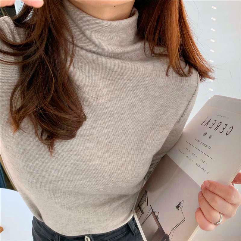 Women's Imitation Lambswool Inner Wear: 2025 Style, Autumn/Winter Base Layer, Half-High Neck, Long Sleeve Top