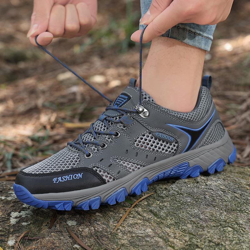 

Весенне-летние спортивные кроссовки большого размера мужские сетчатые кроссовки мужские дышащие уличные походные кроссовки нескользящие дорожные кроссовки 44